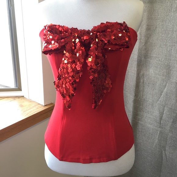 COPY - Gorgeous Red Zipper Bustier! - Picture 1 of 3